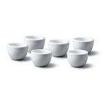 WM Bartleet & Sons 1750 Set of 6 Mini Traditional Porcelain Individual Butter Pats / Pinch Bowls 3cm – White, (TSET32)