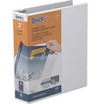 QuickFit Angle D-Ring View Binders, 475-Sheet Capacity, 2" Rings, 47% Recycled, White, 87030