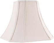 JERHOUS Beige Square Cut Corner Bell Lamp Shade Medium Lampshade 6.5``Top×13``Bottom×10.6``Hight(Spider) Rustic Lamp Shade for Table & Floor Lamp - Lampshade Replacement