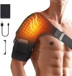 Shoulder Heating Pad with Battery,Cordless Heated Shoulder Brace for Men Women,Portable Electric Heated Shoulder Wrap with Hot Cold Modes,Left Right Shoulder