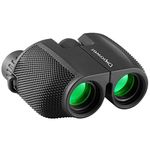 DFlamepower 10x25 Compact High Powered Folding Binoculars Waterproof Telescope for kids/adults/outdoor birding watching/travelling/sightseeing/hunting, etc