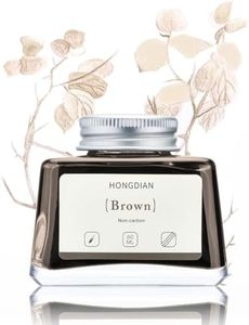 Hongdian Fountain Pen Bottled Ink Brown, 60ml Fountain Pen Ink Bottled for Writing and Calligraphy, Non Carbon