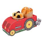 MustBeBonkers x5 Red Farm Yard Tractors - Party Food Trays - Snack Lunch Meal Box Plate Tray