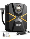 AstroAI Tire Inflator Air Compressor 12V DC, Digital Car Tire Pump 150 PSI, Preset Tire Pressure & Auto Shutoff, Electric Air Pump for Car Tyres, Bicycles, Other Inflatables, Yellow