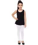 Robinbosky Premium Girls White Slim Fit Leggings(9-10 Years(32), White)