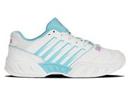 K-Swiss Women's Bigshot Light 4 Tennis Shoe, Brilliant White/Angel Blue/Sheer Lilac, 5 UK