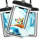 KPX 3 Pack Waterproof Phone Pouch Float Clear Cell Holder Protector with Lanyard, Water Proof Dry Bag Case for Beach Swimming Pool (3pcs Phone Pouch)