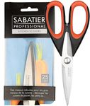 Heavy Duty All Purpose Scissor - Sabatier Professional 22cm/8.5”. Soft Grip, Dishwasher Safe, Multifunctional Utility General Use Strong Straight Edge Snips/Shears. Taylors Eye Witness