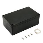 LeMotech Project Box Waterproof Dustproof Junction Box ABS Plastic Electrical Box Outdoor Electronic Enclosure Black 7.87 x 4.72 x 2.95 inch (200 x 120 x 75 mm)