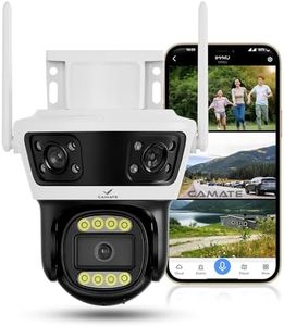 Camate Pheonix 2+2+2 MP Triple-Lens (2.4/5 Ghz Wi-Fi) Wireless CCTV Camera | Two Way Talk | Motion Detection | Colored Night Vision | Support 256 GB sd Card, Onvif (Wi-Fi Connectivity)