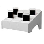 XICHENGSHIDAI Cell Phone Storage Box, 24 Compartment Classroom Cell Phone Holder, Mobile Phone Desktop Organizer Caddy and Ink Pad Organizer for Office and School Supplier - White