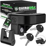 Rhino USA Trailer Hitch Coupler Lock Kit (Includes 2" & 1/4" Couplers) Heavy Duty Anti-Theft Tongue Locks for Boat, RV, Travel Trailers & More - Reinforced Solid Steel for Ultimate Peace of Mind!