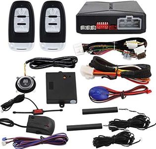 EASYGUARD EC010-MS PKE car Alarm Passive keyless Entry with Push Button Start & Remote Starter, Microwave Sensor Shock Alarm Warning DC12V