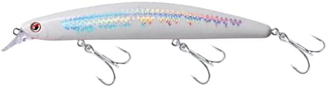 LITTMA Saltwater Surf Minnow 125SP Suspending Jerkbait – 4-7/8" 7/9oz, Dives 2ft, Slow-Suspending Hard Bait for Halibut, Striper, Surf Fishing in California & East Coast