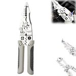 Dfcdcoo 2024 Multifunctional Wire Stripper Crimper Cable Cutter Pliers, Professional Electrical Wire Stripping Tool, Multipurpose Wire Stripper for Electrical Cable Cutting (1PCS)