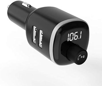 Scosche BTFM4-SP1 BTFREQ Universal Bluetooth Handsfree Car Kit with FM Transmitter and Dual USB Ports, Black