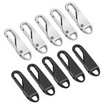 cobee Zipper Pull Replacement 10pcs Detachable Metal Zipper Pull Tab Metal Zipper Gripper Mend Fixer Zippers Tags Zipper Sliders Zippers Pulls Replacement Repair Kit for Suitcases Coat Boots Backpacks