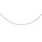 Carissima Gold Women's 9 ct White Gold 0.5 mm Venetian Box Chain Adjustable Necklace of Length 46 cm/18 Inch-51 cm/20 Inch