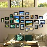 ArtzFolio Wall Photo Frame D106 | Wall Photo Frame Collage for Living Room | Picture Frames Home & Wall Decoration | Black | Set of 26 Units | 4x6-19 Unit | 5x7-5 Unit | 8x10-2 Unit