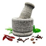 EZAHK Stone Mortar and Pestle Set (Small, 4 inch)