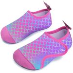 Swim Water Shoes Girls Kids Toddlers Baby Beach Shoes Aqua Pool Swimming Socks River Sea Sand Footwear(YLPinkBlue 32/33)