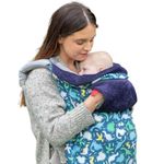 Cheeky Chompers Baby Travel Blanket | Lightweight, Attaches to Pushchair, Pram, Baby Carrier, Car Seat | Soft & Cosy Fleece with Hand and Feet Pouches | Ideal for Winter (Dino)