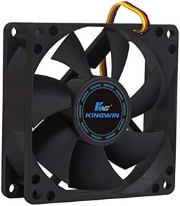 Kingwin 80mm Silent Fan for Computer Cases, Mining Rig, CPU Coolers, Computer Cooling Fan, Long Life Bearing, and Provide Excellent Ventilation for PC Cases-[Black] CF-08LB