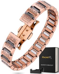 MagnetRX® Copper Cross Bracelet for Men — EllipseMAX 5X Strength 5,000 Gauss Magnets — Premium Mens Copper Bracelet with Adjustable Length (Cross Style)