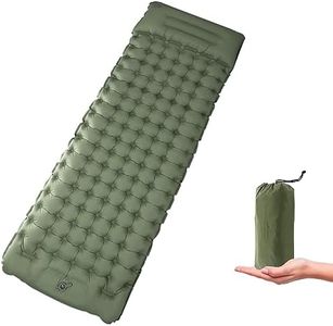 Afurkuot Self Inflating Sleeping Pad for Camping Built-in Foot Pump, Inflatable Single Air Mattress with Pillow Camping Air Mattress Sleeping Pad for Camping Hiking Panic