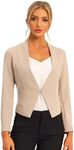 Allegra K Women Collarless Work Off