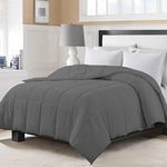 Day care - 150 GSM AC Comforter Hotel Quality-Down Alternative Comforter (92" x 106" Inches/233cm x 269cm) - All Season |AC Comforter/Blanket/Quilt/Rajai King Size|Dark Grey