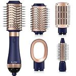 UKLISS 4 in 1 Air Styler Set, Hair Dryer Hot Air Brush for Hair Styling One Step Hair Dryer Brush Volumizer with Round Brush Hair Dryer Hair Straightening Brush Blow Dryer Brush Thermal Brush