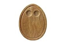 apollo THE HOUSEWARES BRAND Breakfast Board Egg Holder, Dippy Eggs, Hevea Wood, Size 18x24cm, Natural, Brown