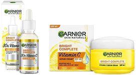 Garnier Light Complete VITAMIN C Booster Face Serum 30 ml & Garnier Skin Natural Light Complete White Speed Fairness Serum Cream, 40g