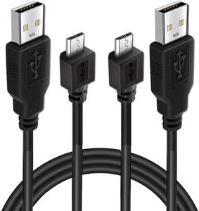 2Pack Charging Cable for PS4 Controller, Micro USB Cord Charging Compatible with PlayStation 4 Controller - Black