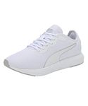 Puma Unisex-Adult Softride Cruise White-Metallic Silver Walking Shoe - 6 UK (37616715)