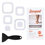 Secopad Non-Slip Bathtub Stickers, 72 PCS Safety Bathroom Tubs Showers Treads Adhesive Decals with Scraper (Clear)