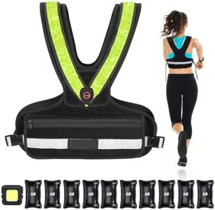 Hikeen Weighted Vest for Women, Sport Running Weighted Vest with LED Reflective Belt and Outdoor Headlight, 2-10 lbs Weight Vest for Strength Training and Workout