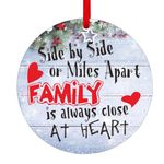 WaaHome Side by Side Or Miles Apart Family is Always Close at Heart Christmas Ornaments Christmas Tree Decorations Gifts