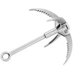 Grappling Hook, Stainless Steel Folding Grappling Hook Rock Climbing Claw Survival Tool Equipment