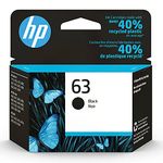 Original HP 63 Black Ink Cartridge | Works with HP DeskJet 1112, 2130, 3630 Series; HP ENVY 4510, 4520 Series; HP OfficeJet 3830, 4650, 5200 Series | Eligible for Instant Ink | F6U62AN