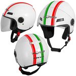 A-pro Open Face Jet Helmet Lid Motorbike Scooter Quad Visor Italy XL