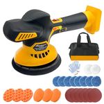 Cordless Car Buffer Polisher Compatible With Dewalt 18V/20V Battery, Cordless Polisher With 24 Accessories,6 Variable Speed,6800RPM,Quick Install, Low Noise,For Car/Leather/Wood/Glass(Without Battery)