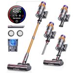 Cordless Vacuum Cleaner, 550W 45Kpa Cordless Vacuums with Touch Screen, Up to 60Mins, Wall Mount Charging, Self-Standing Vacuum Cordless for Home with 1.5L Cup for Pet Hair Carpet Hardwood Floor