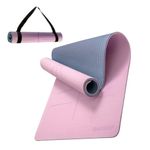 Halohop Yoga Mats for Women Men TPE 6mm Reversible Design with Dual Texture Grip with Cover Bag, Yoga Strap, Extra Thick Exercise Mat for Home, Gym, Workout, Fitness,Yoga & Pilates,Pink