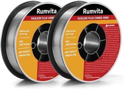 Flux Core Welding Wire .035, E71T-GS 035" -Diameter Flux Core Mig Wire,10-Pound Strong ABS Plastic Spool with Low Splatter Welding Wire 2PCS