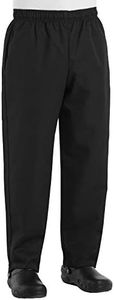 Chef Designs Men's Baggy Chef Pant, Black, Medium