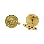 Remington 12 Gauge Shotgun Shell Gold Cufflinks for Men - The Masonic Exchange