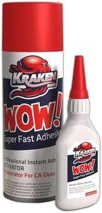 Kraken Bond Wow! CA Glue (1x1.75 oz.) with Spray Adhesive Activator (1x6.75 fl oz.) - Cyanoacrylate Glue, CA Glue with Activator, CA Glue for Woodworking, Crazy Glue, Craft Glue, Fast CA Glue, 1 Pack