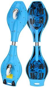 Strauss Bronx SF Waveboard/Caster Board/Balancing Board | Heavy Duty Skateboard with 360-degree Caster Wheels | Lightweight with Illuminating Wheels | Ideal for All Skill Level